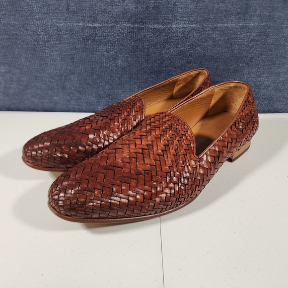 Taft Men Monaco Brown Loafer Size 44 Dress Shoes - Picture 3 of 11